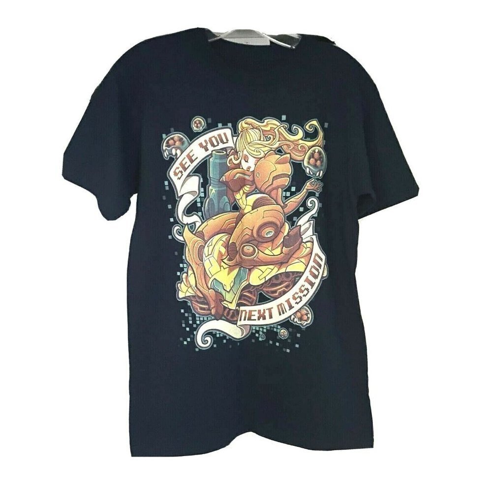 TeeFury Navy Blue Mashup Graphic T-Shirt Small See You Next Mission Preshrunk